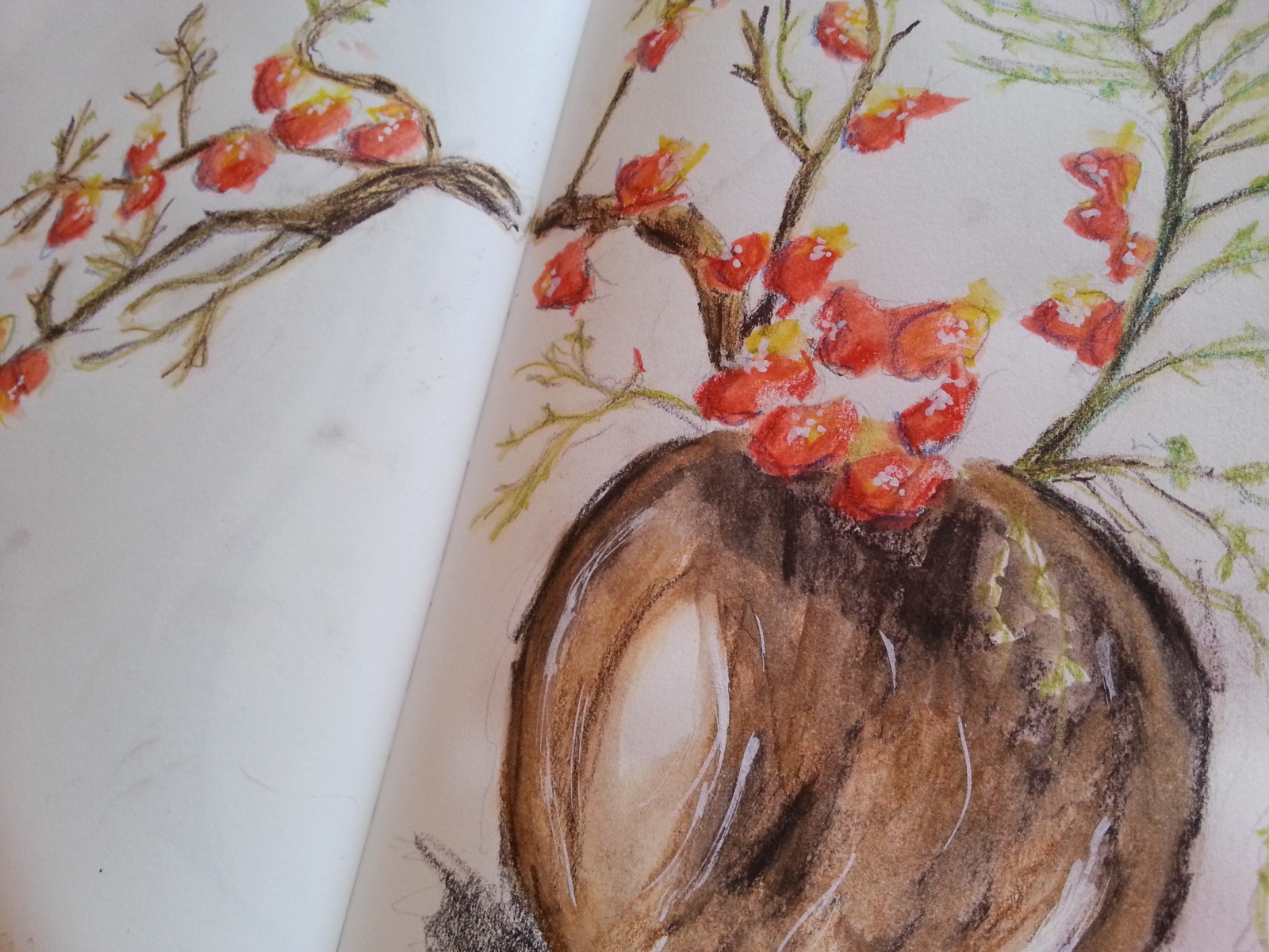 Japanese Quince and Baby's Breath Spinea by Cristina Parus @ creativemag.ro