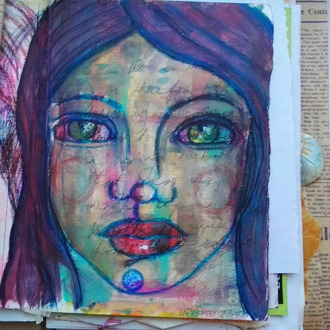 Junk journal face by Cristina Parus @ creativemag.ro