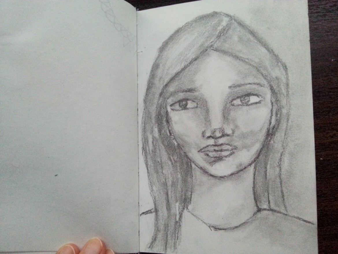Pencil sketch - little girl - by Cristina Parus @ creativemga.ro