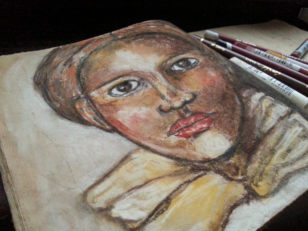Soft pastel portrait by Cristina Parus @ creativemag.ro