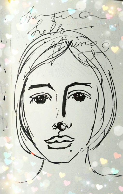 Face sketching with Ikea markers by Cristina Parus @ creativemag.ro
