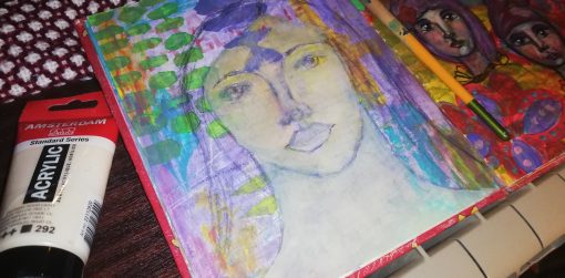 I am - painting with love by Cristina Parus @ creativemag.ro